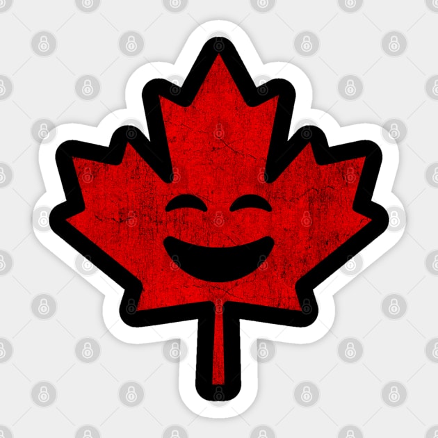 Hoorah for Canada Happy Vintage Canada T Design Sticker by Vector Deluxe